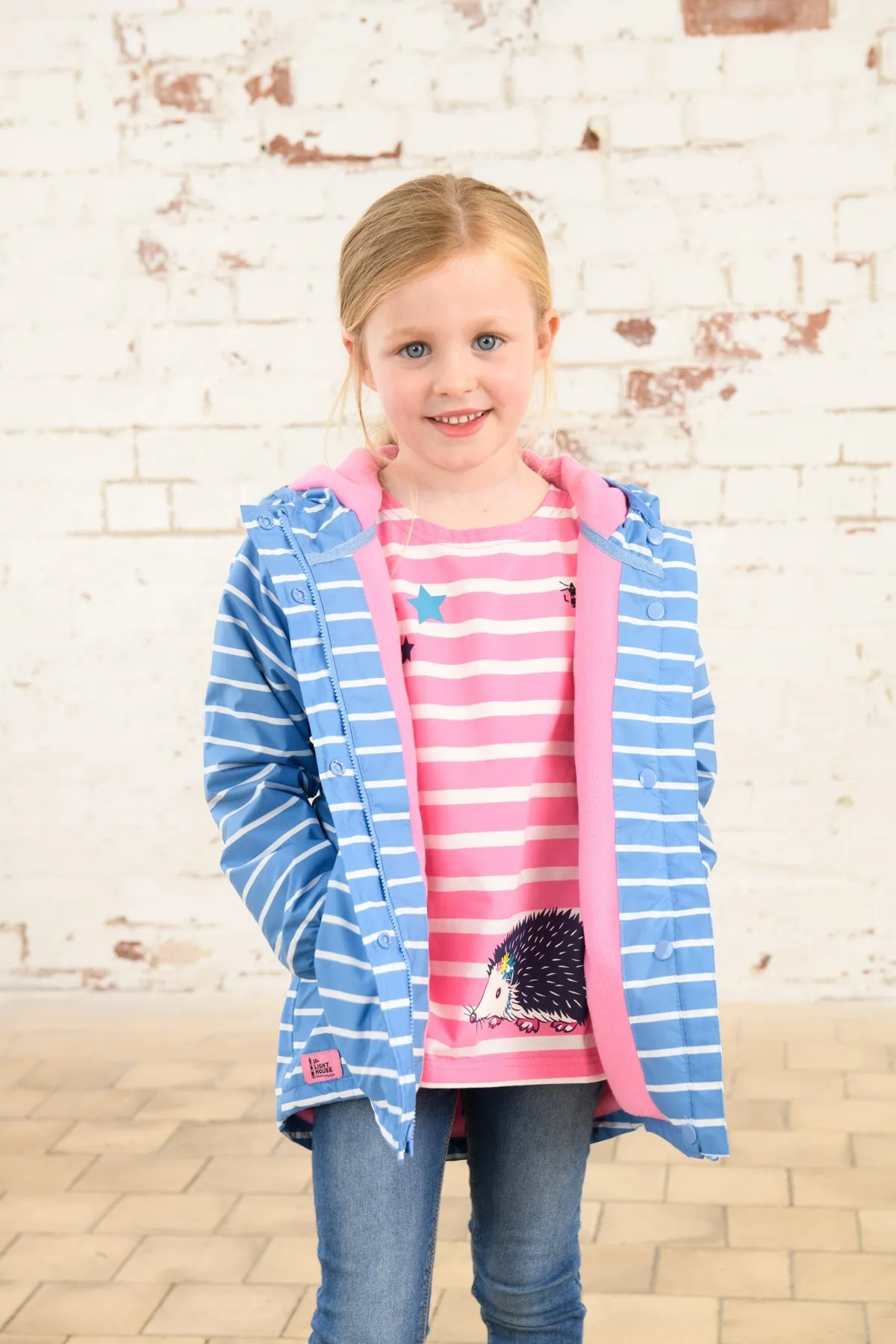 Freya Coat - Denim Stripe