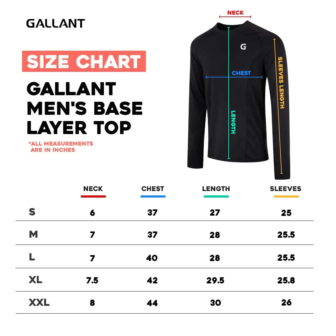 Gallant Men's Base Layer Top - Black/Red