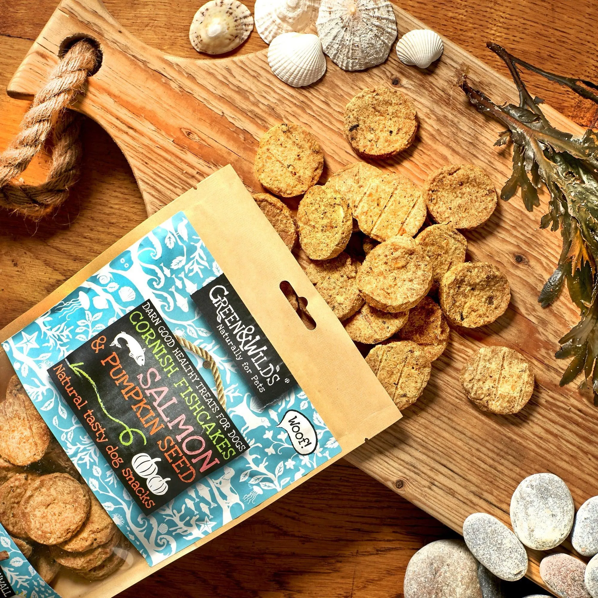 Green & Wilds | Cornish Fishcakes with Salmon and Pumpkin Seed Dog Treats