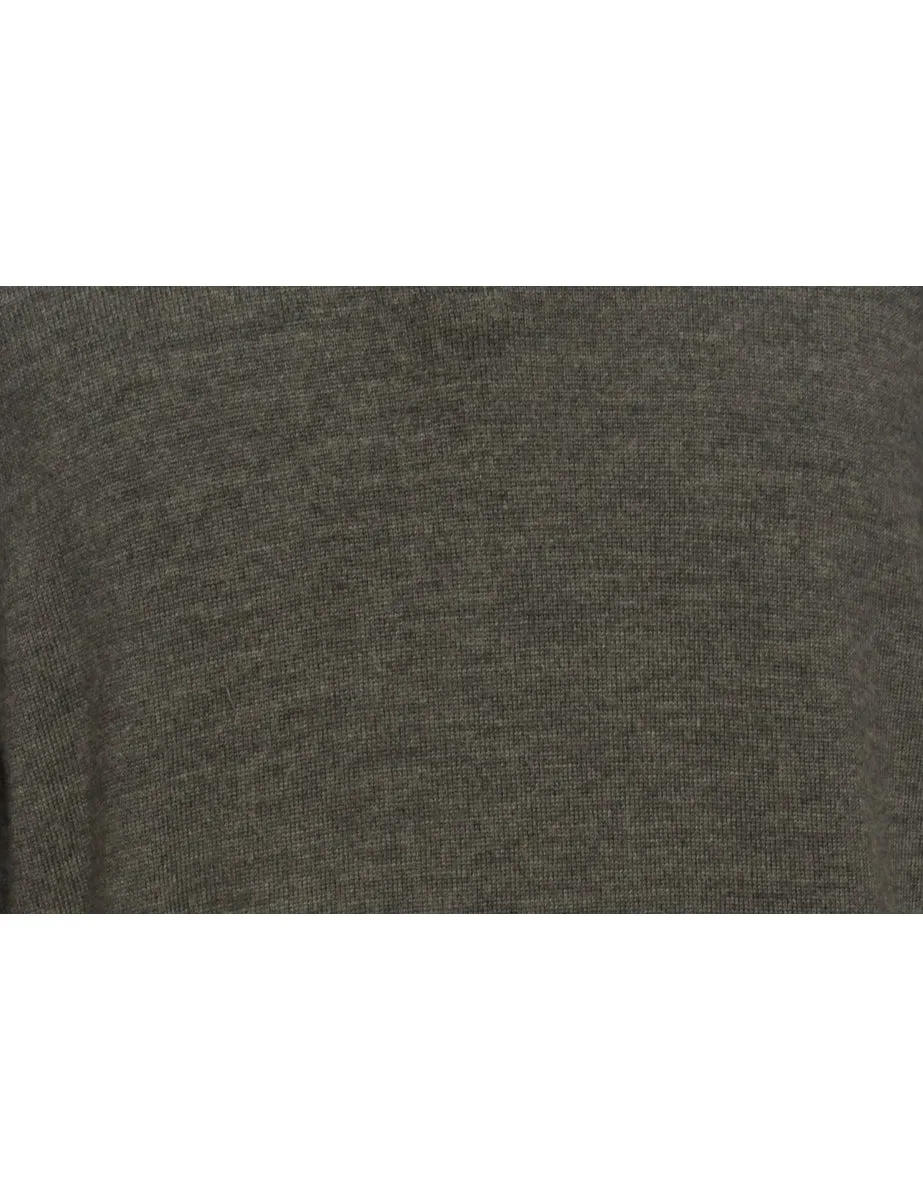 Grey Quarter Zip Jumper - M