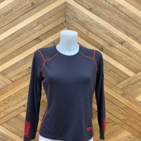 Helly Hansen- women's base layer top- MSRP $70: Grey Red -women-SM