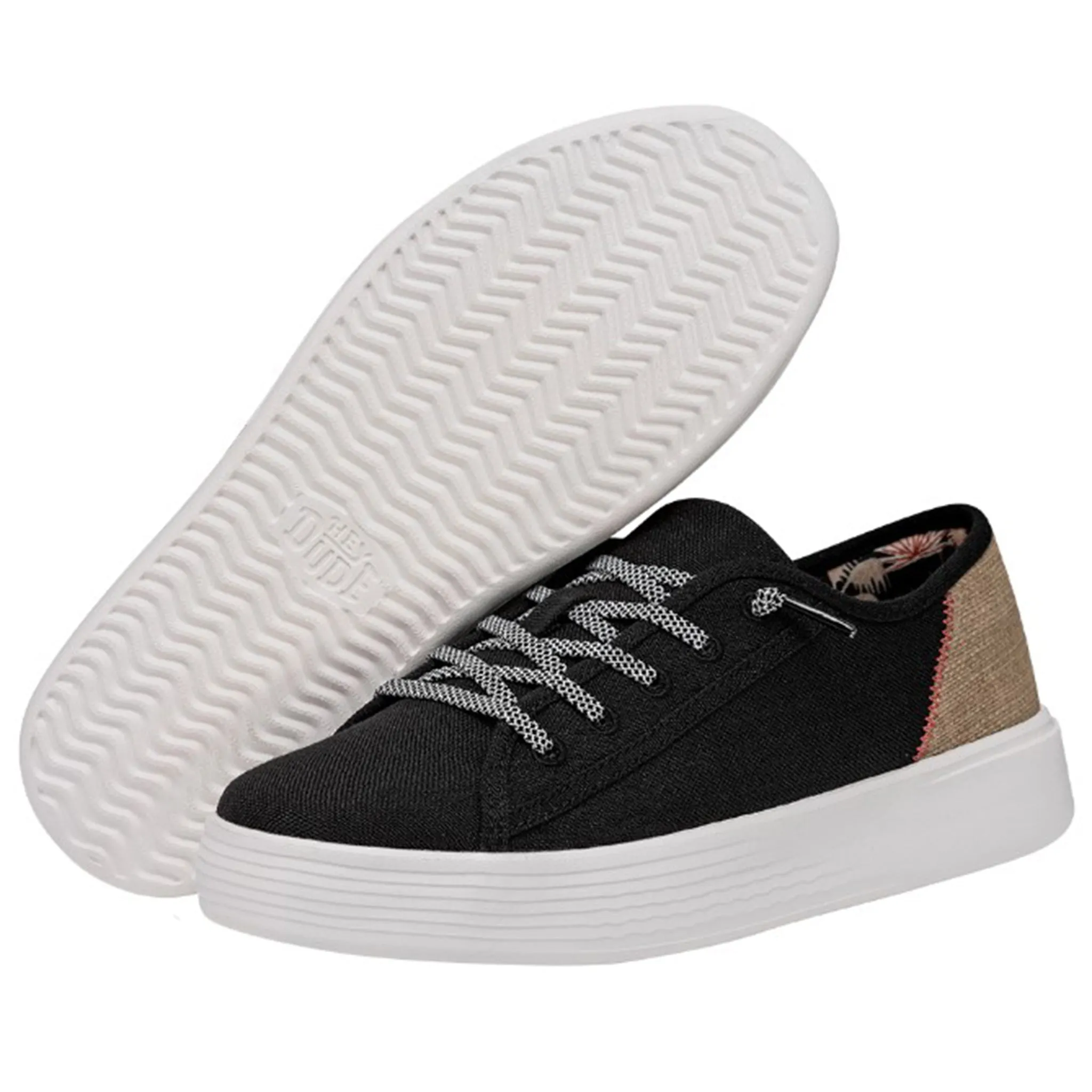 Hey Dude Women's Cody Craft Linen Black Shoes