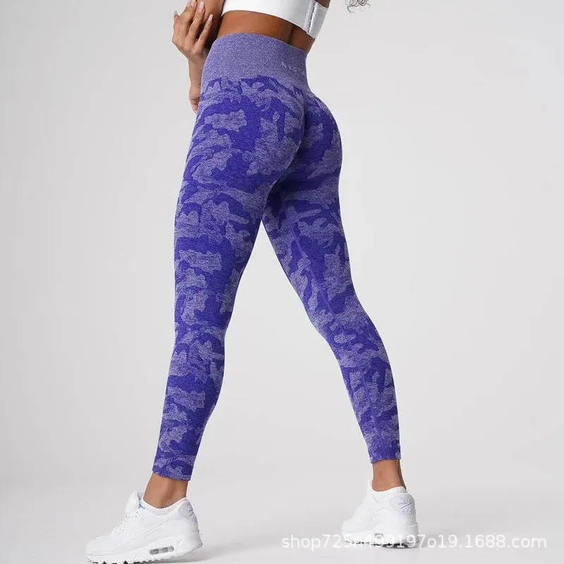 High Waist Push Up Scrunch Butt Lift Yoga Pants - Seamless Workout Leggings For Fitness and Gym