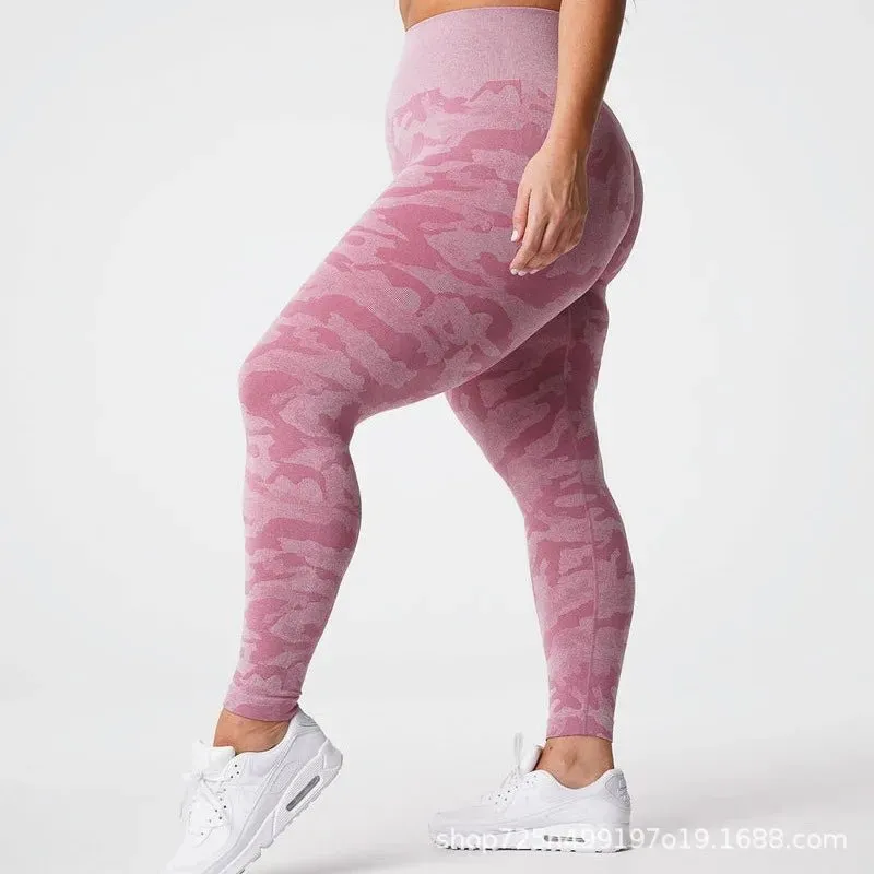 High Waist Push Up Scrunch Butt Lift Yoga Pants - Seamless Workout Leggings For Fitness and Gym