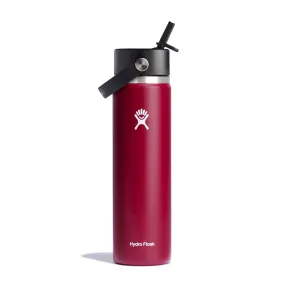 Hydro Flask 24 oz Wide Mouth w/ Flex Straw Cap Color: Berry