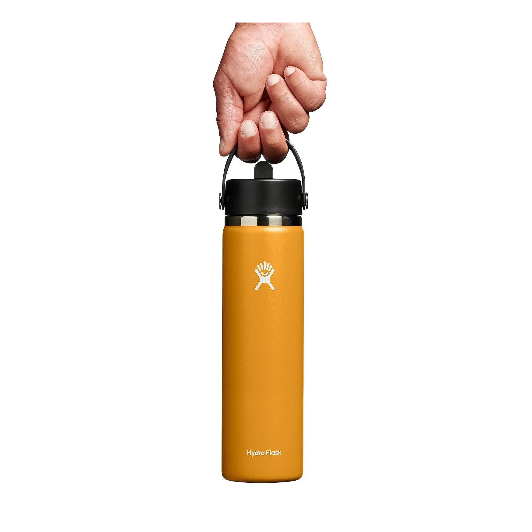 Hydro Flask 24oz Wide Mouth with Flex Straw Cap Color: Fossil