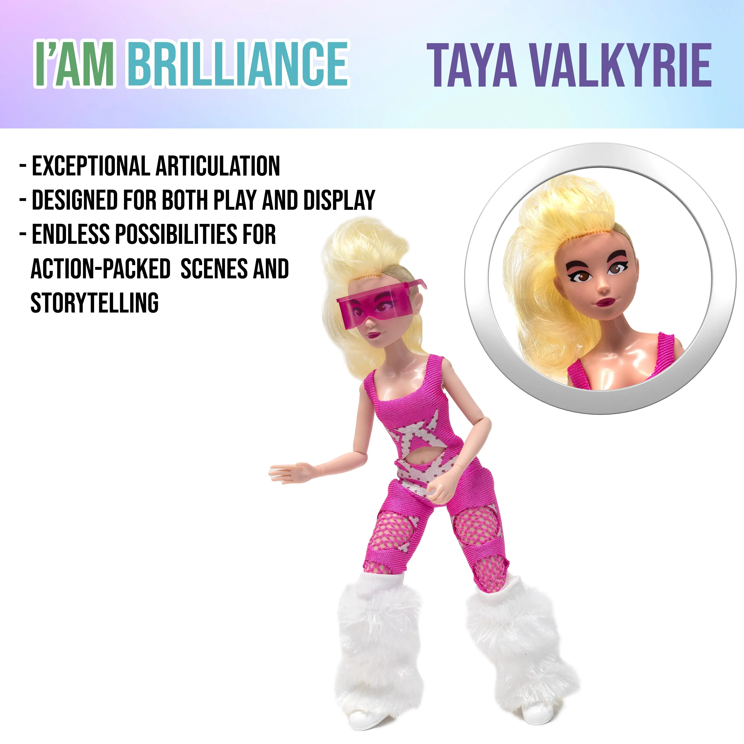 I Am Brilliance Action Doll: Taya Valkyrie - WHOLESALE