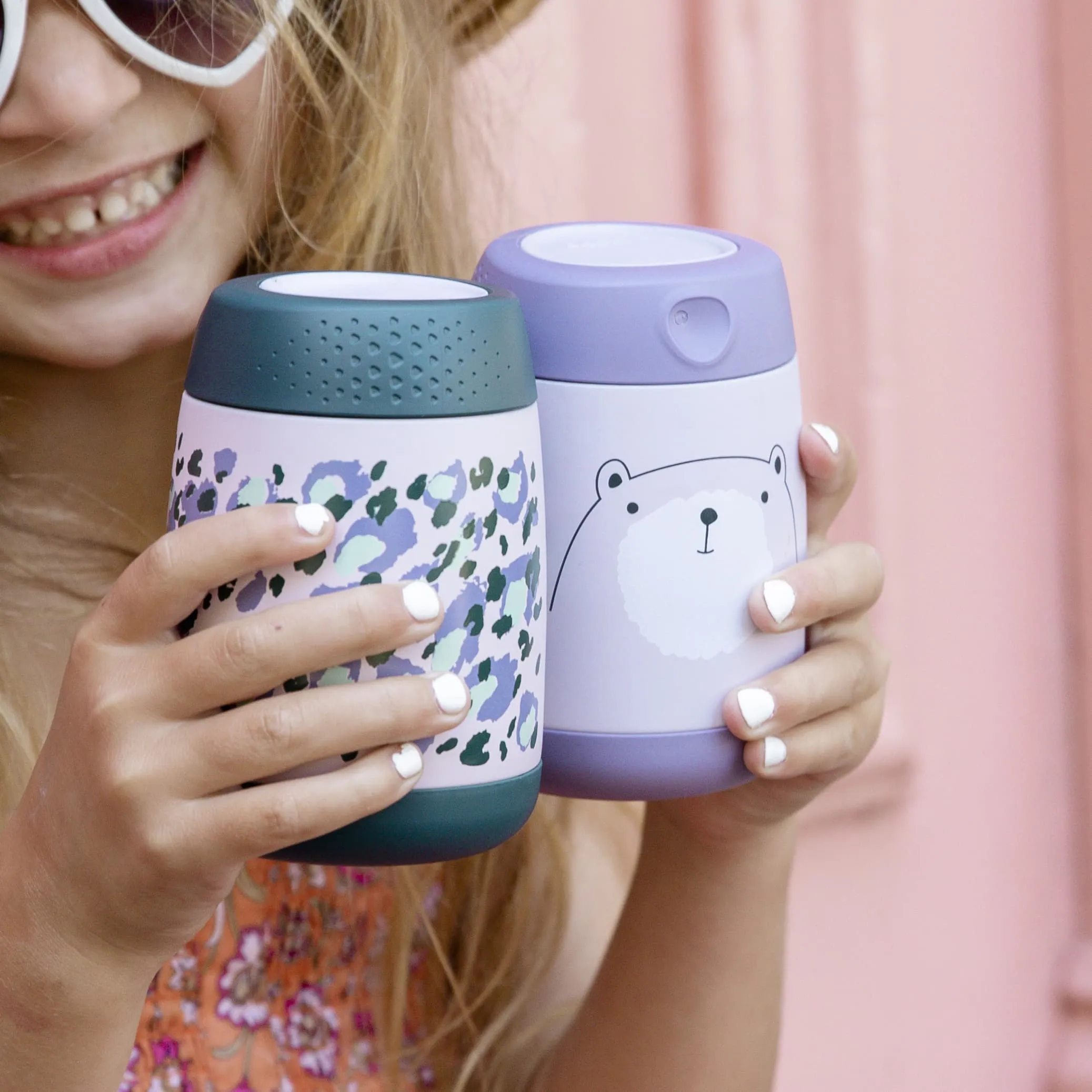 insulated food jar mini - blue camouflage