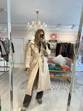 IRIS TRENCH COAT WITH HOODIE BEIGE