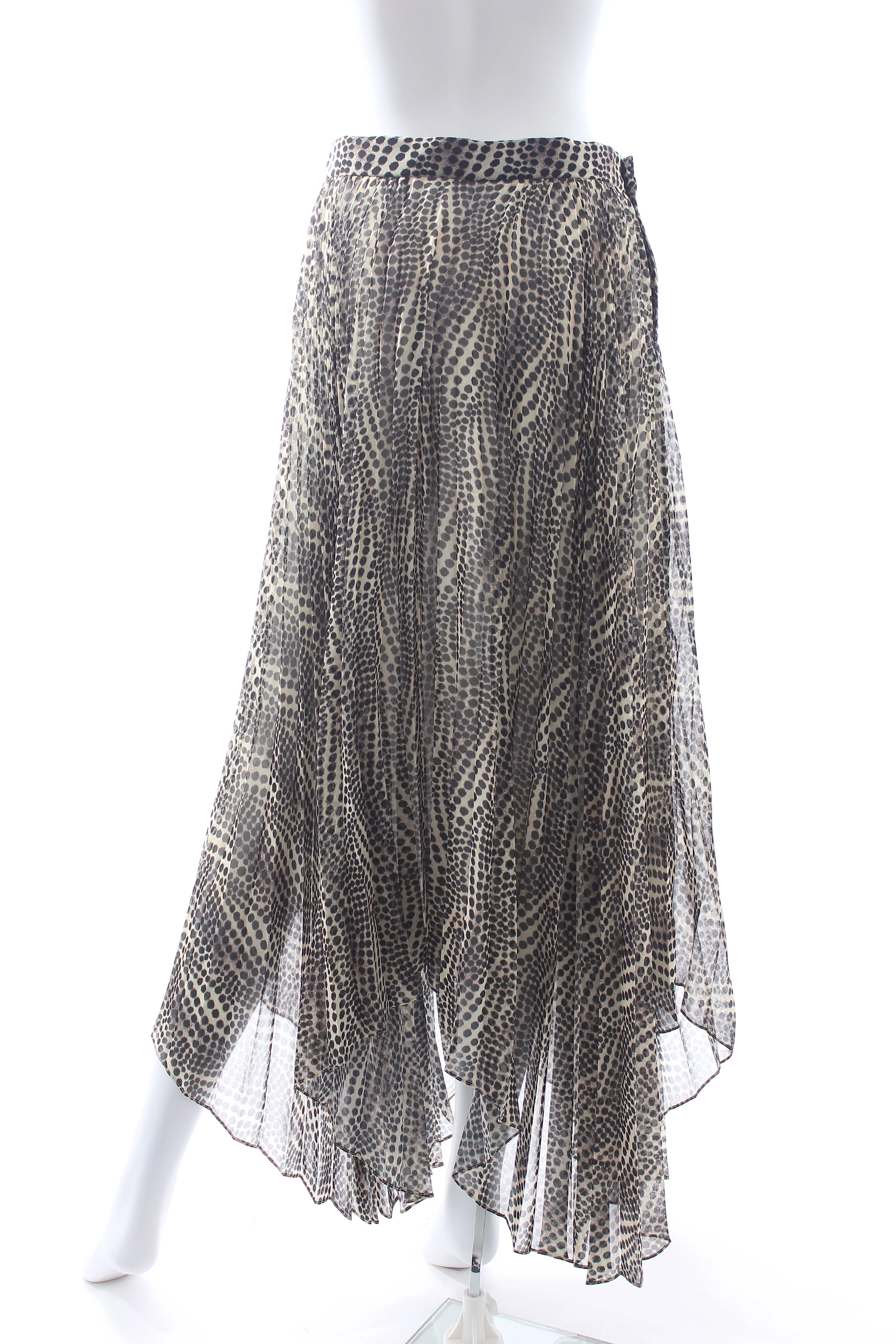 Isabel Marant Alena Printed Asymmetric Pleated Midi Skirt