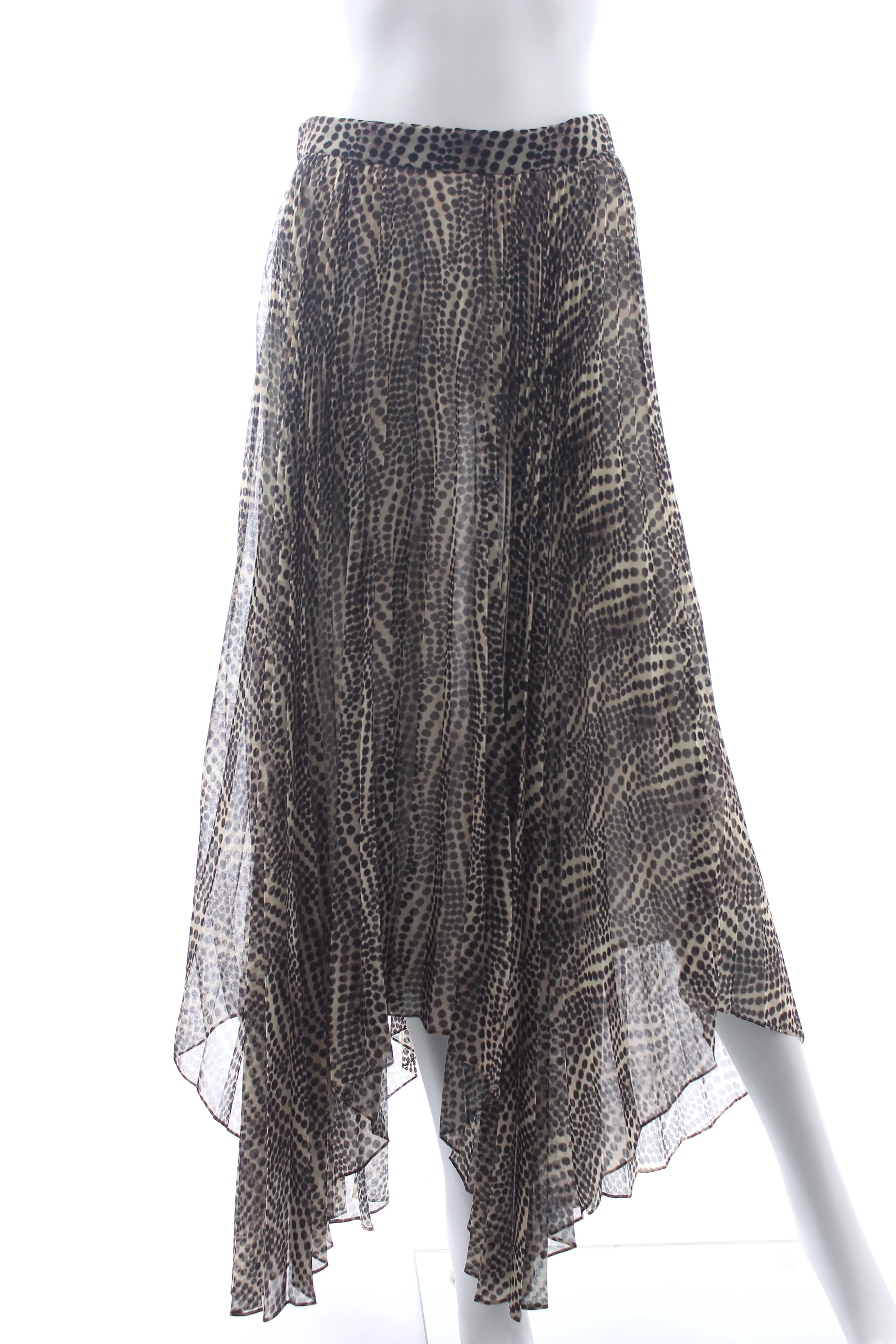 Isabel Marant Alena Printed Asymmetric Pleated Midi Skirt