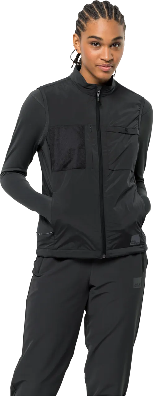 Jack Wolfskin Women&#x27;s Bike Commute Insulated Vest Phantom | Buy Jack Wolfskin Women&#x27;s Bike Commute Insulated Vest Phantom here | Outnorth