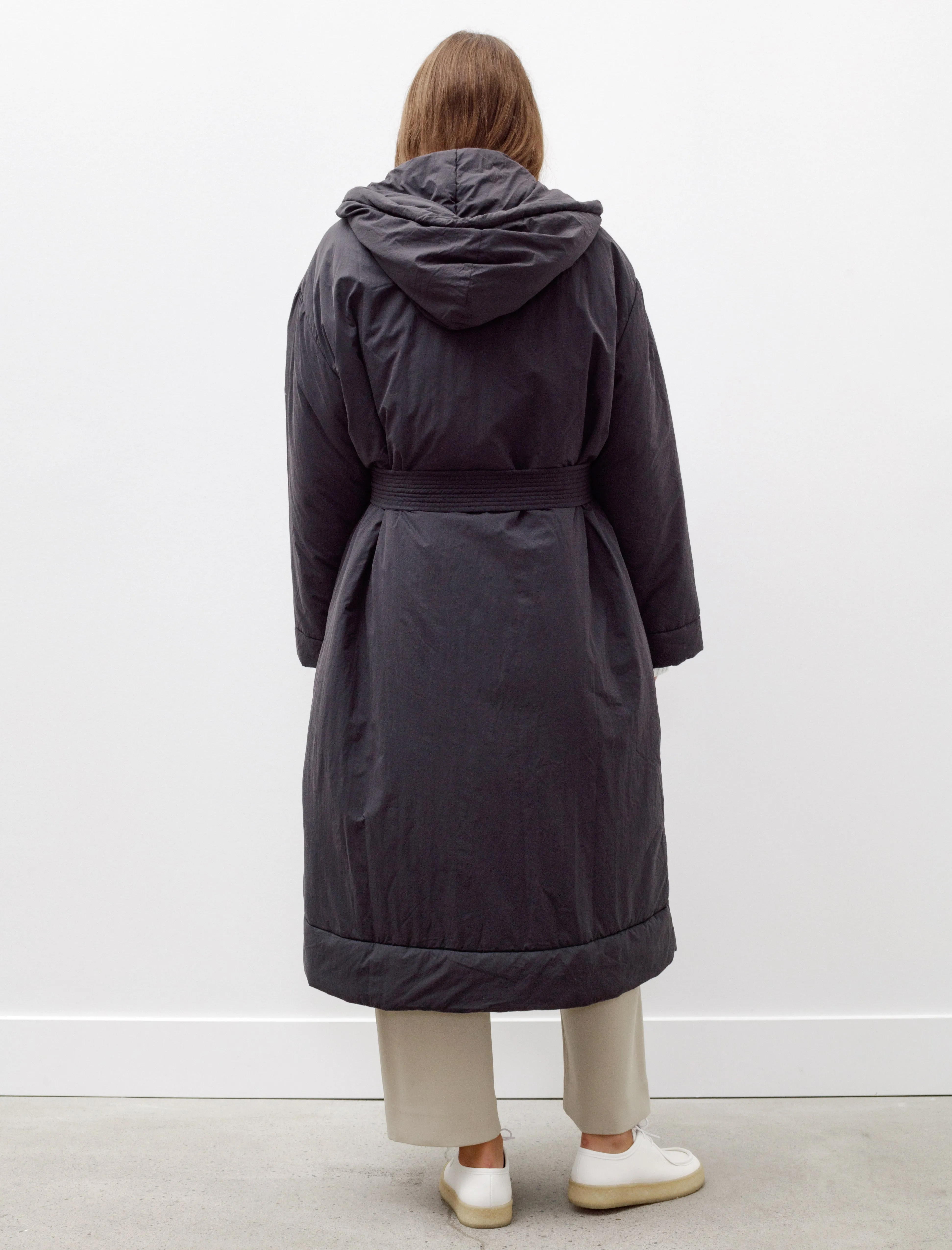 Kariba Belted Wrap Puffer Coat Black