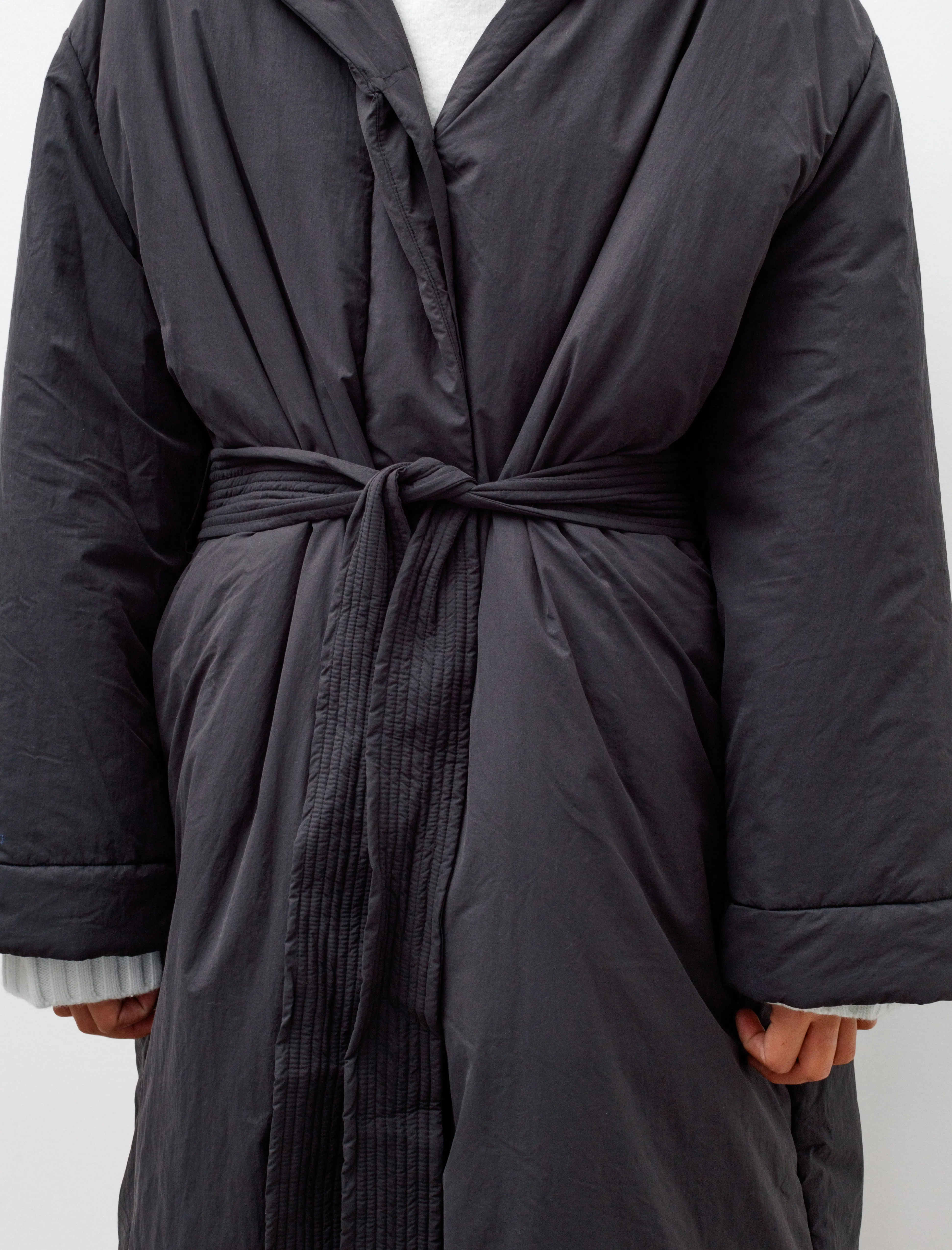 Kariba Belted Wrap Puffer Coat Black