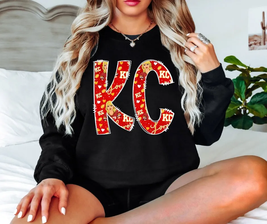 KC Lover Swelce Inspired Black Graphic Sweatshirt