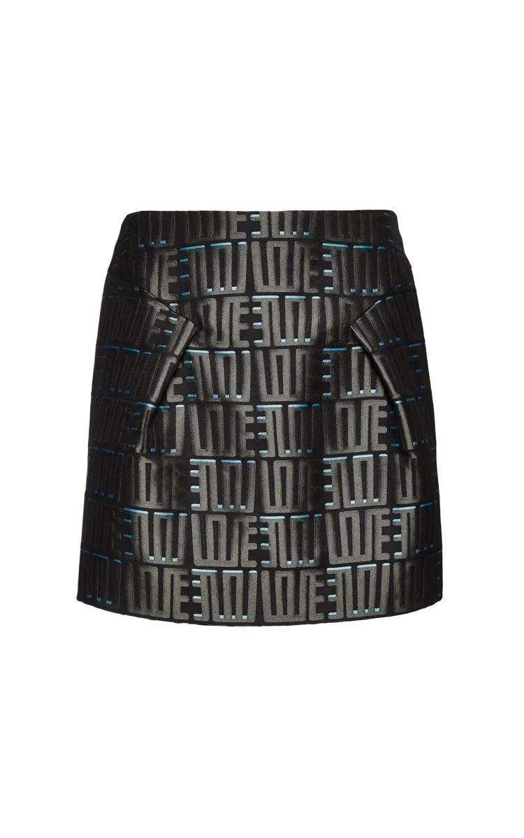 Kenzo Love Jacquard Mini Skirt