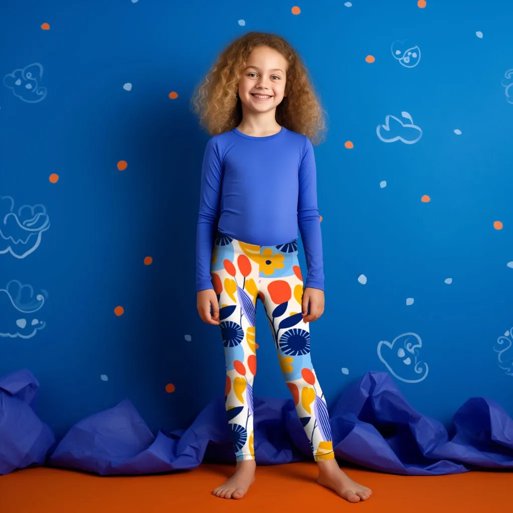 Kid's Abstract Garden Leggings (2-7 Years)