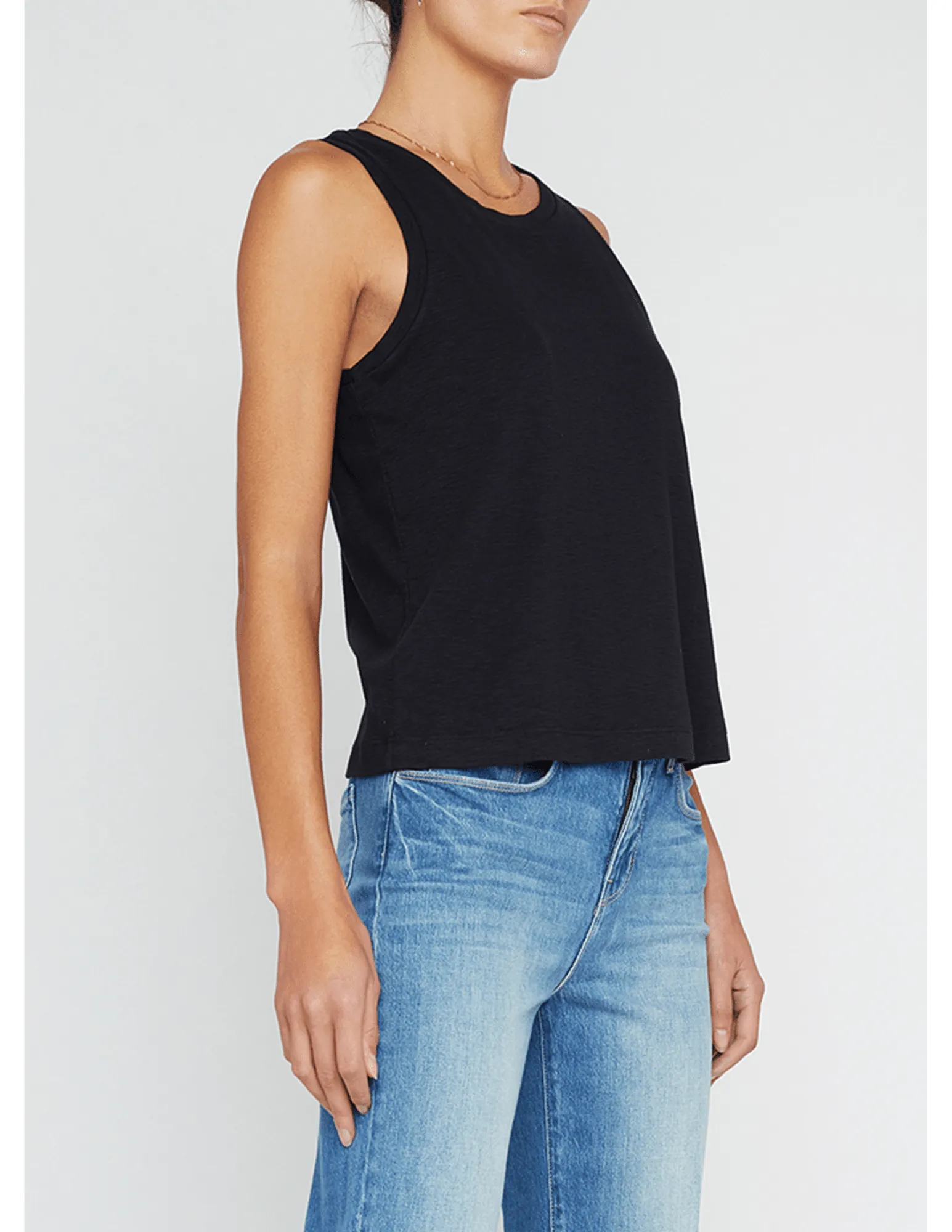 L'Agence Mikaela Slub Cotton Tank Top