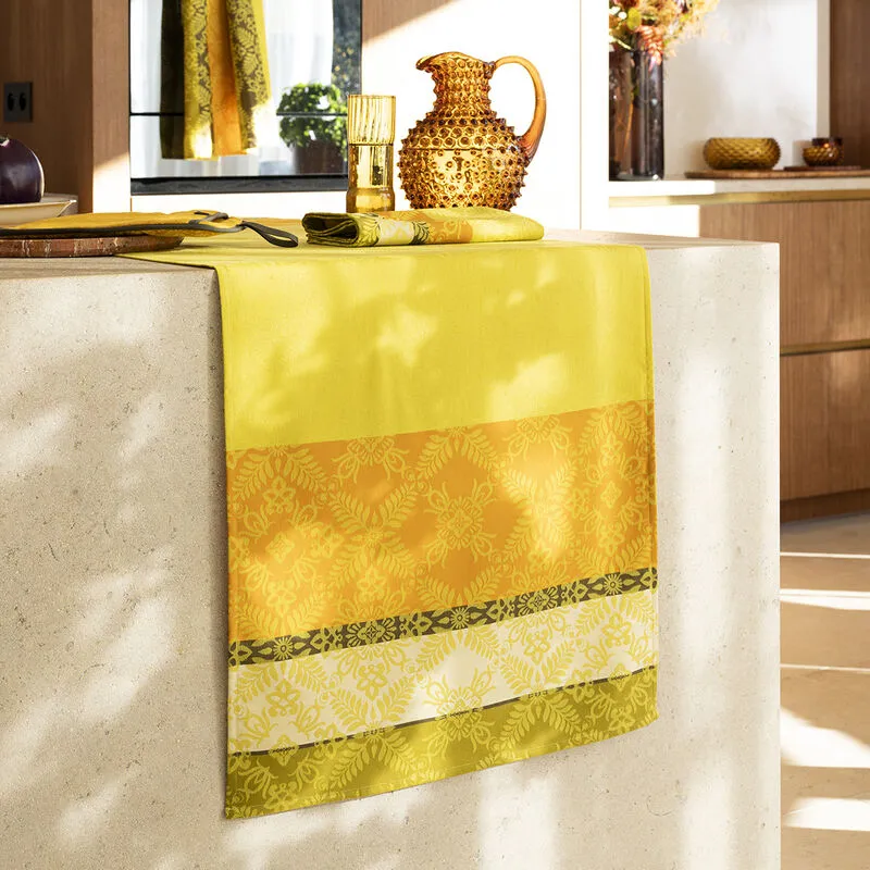 Le Jacquard Francais Table Runner "Mumbai" Saffron