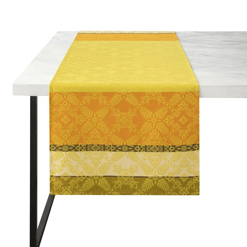 Le Jacquard Francais Table Runner "Mumbai" Saffron