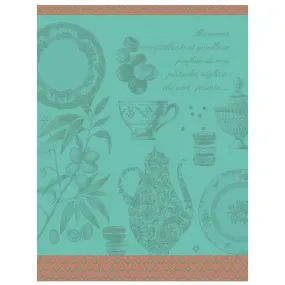 Le Jacquard Francais Tea Towel "Macaron" Teal