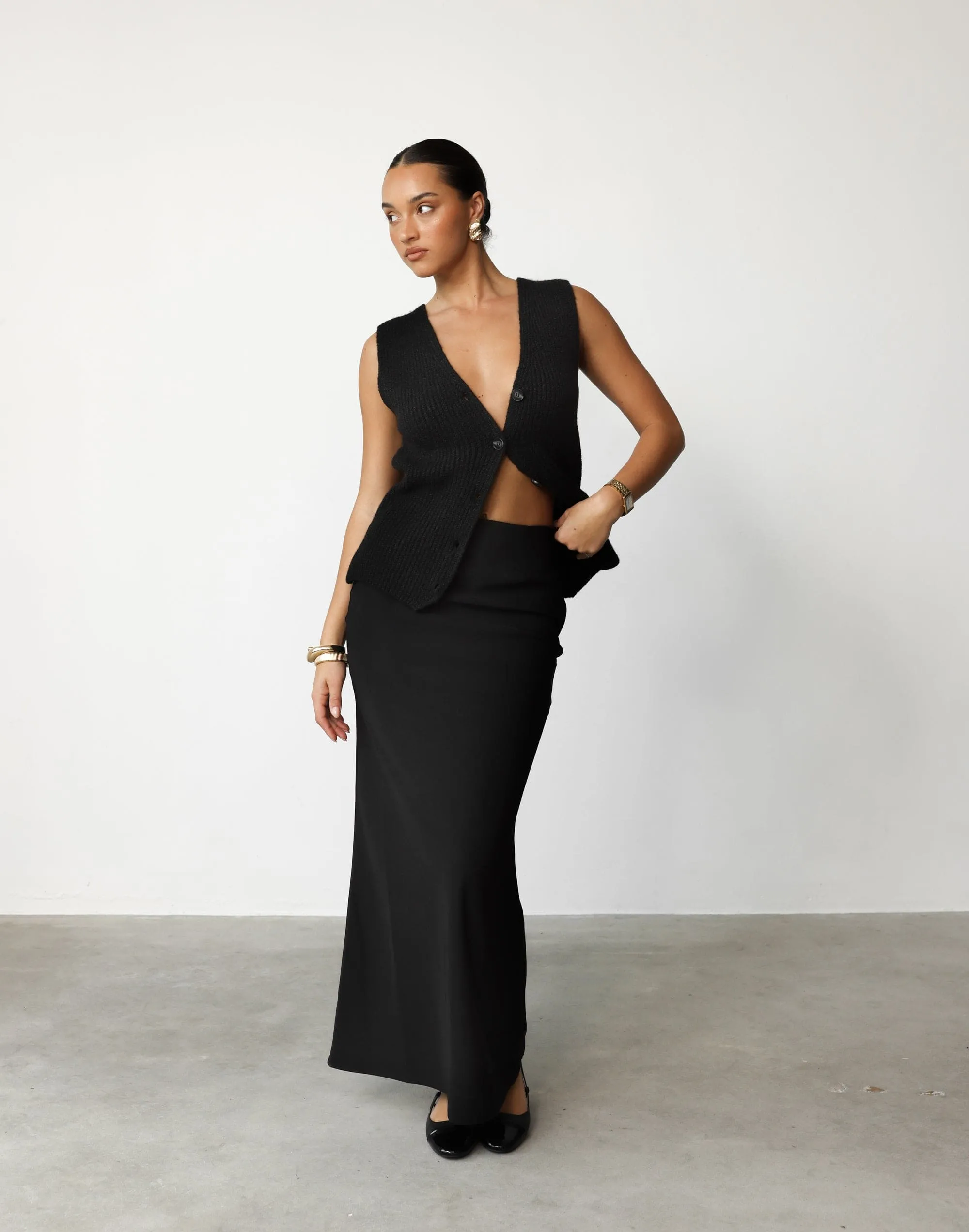 Lilou Maxi Skirt (Black)