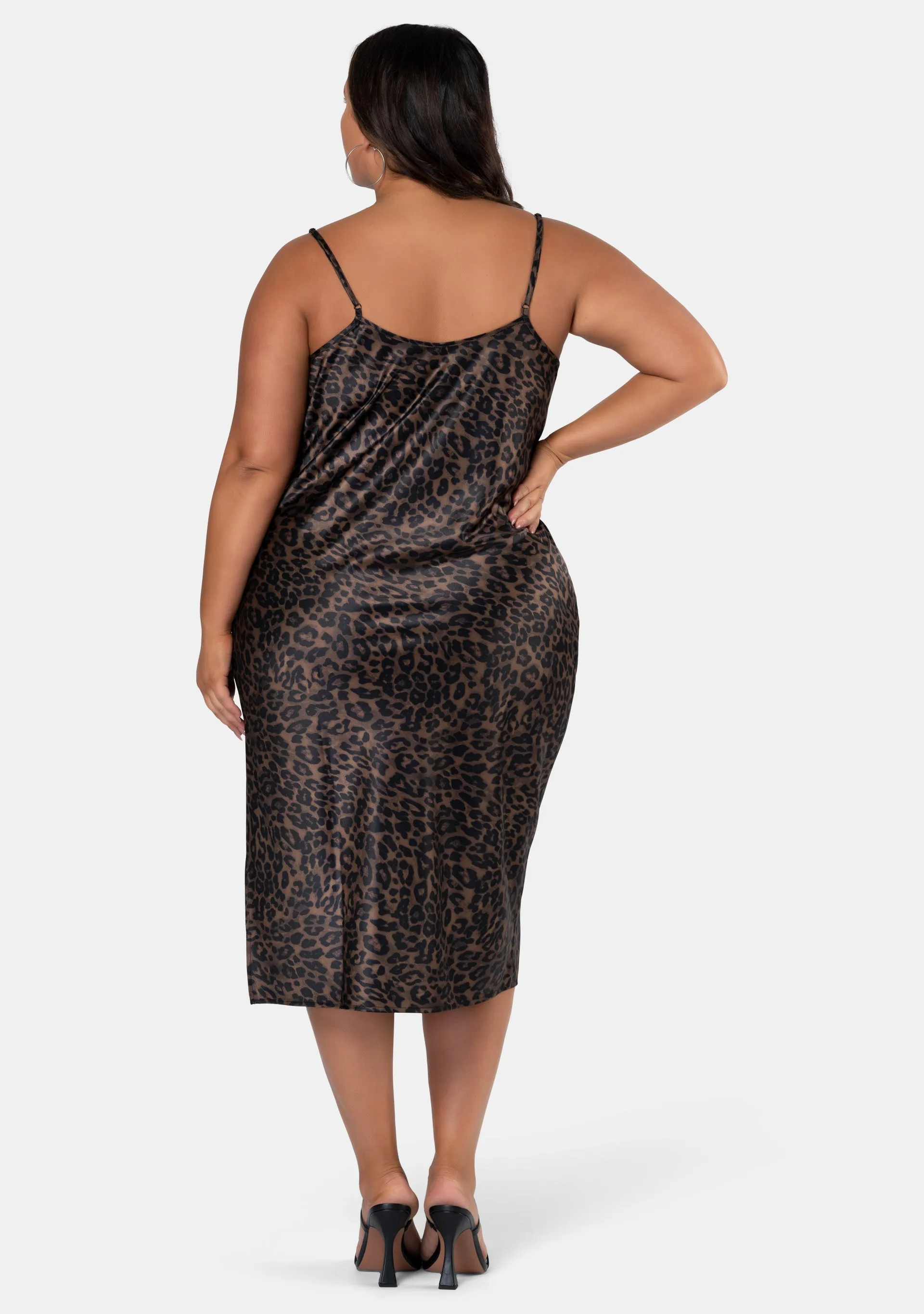 Logic Print Slip Dress