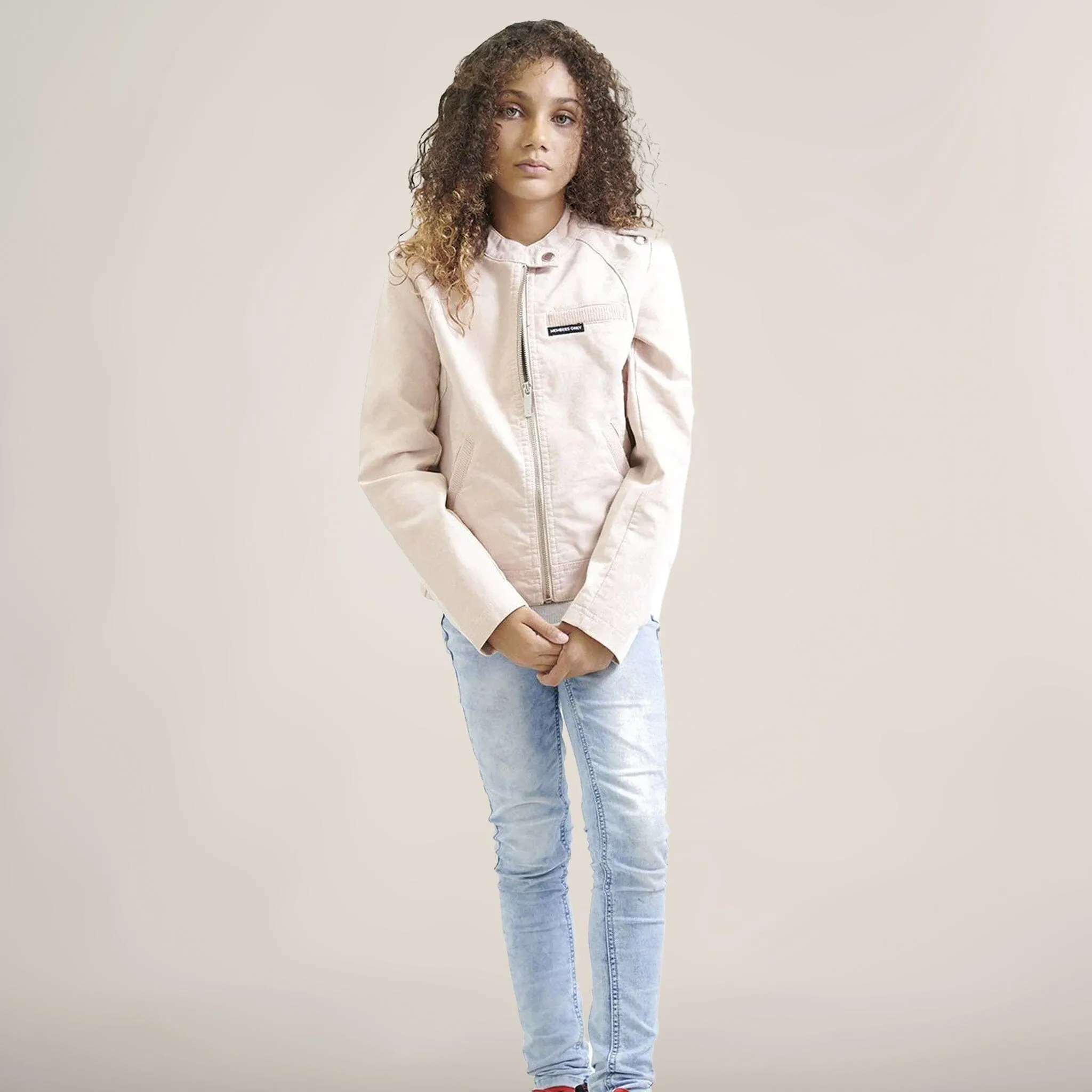 Members Only Girl's Iconic Moto Faux Suede Jacket