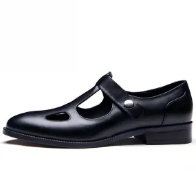 Men Hollow Up Closed Toe Formal Sandal