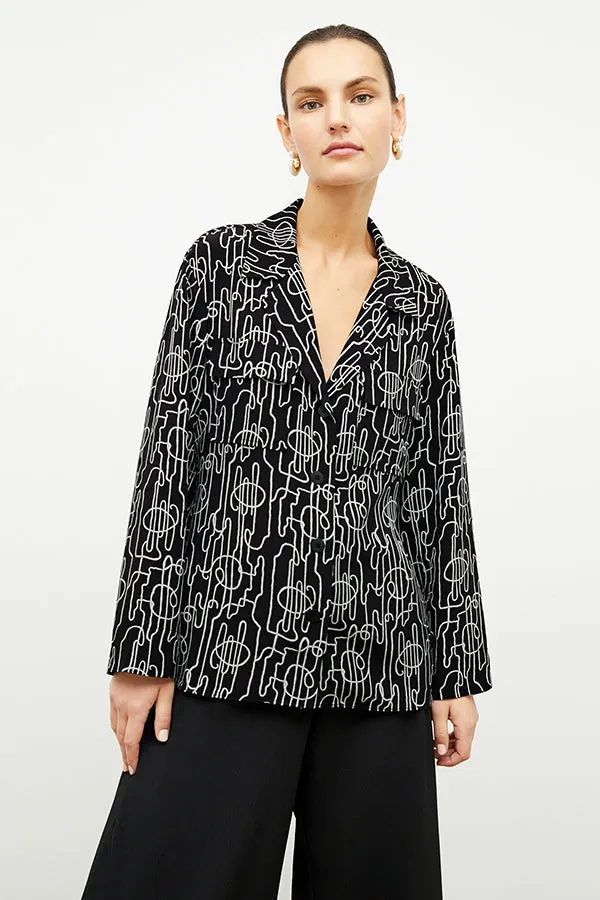 M.M. LAFLEUR - Alyssa Jacket - Washable Silk :: Symphony Print