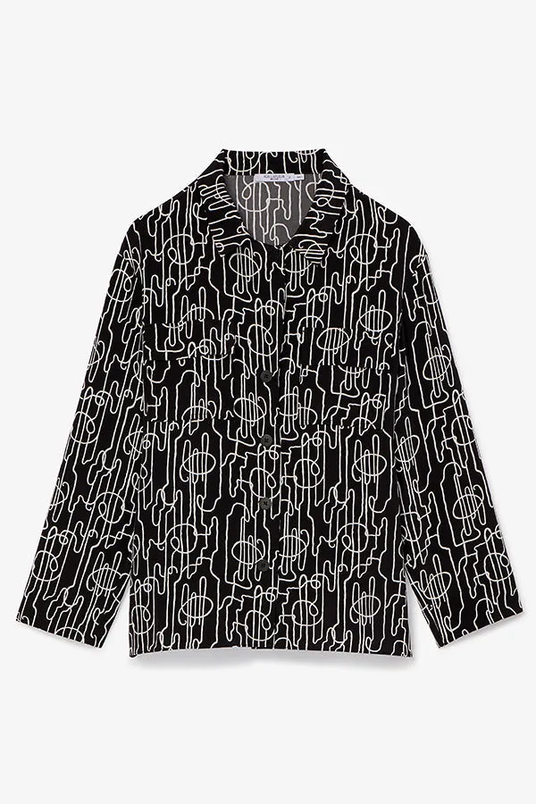 M.M. LAFLEUR - Alyssa Jacket - Washable Silk :: Symphony Print