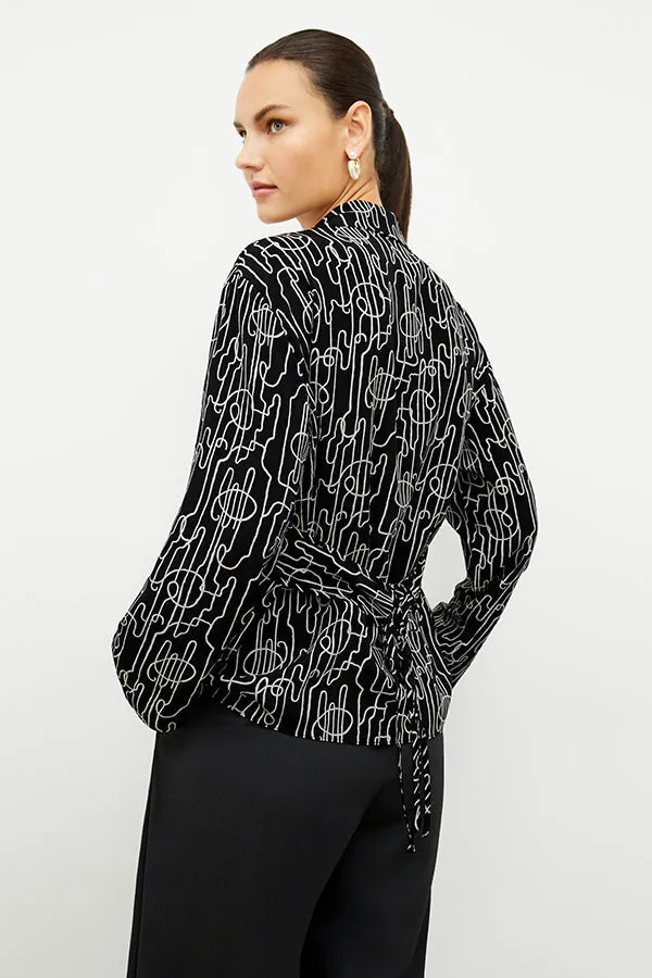 M.M. LAFLEUR - Alyssa Jacket - Washable Silk :: Symphony Print