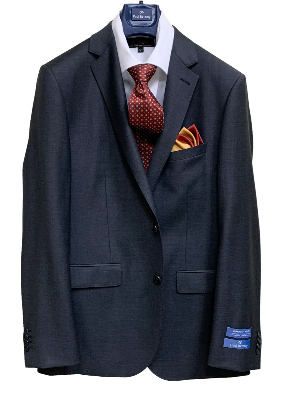 Modern Fit Suit Separate in Charcoal