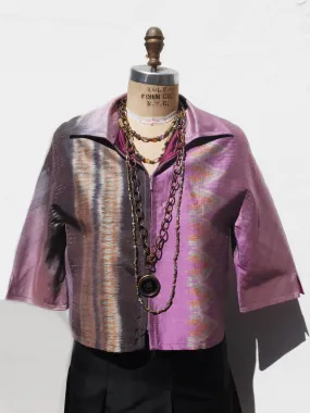 Modern Ikat Couture Cut Jacket Amethyst