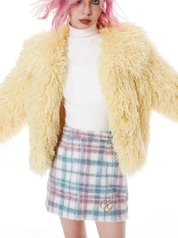 Multi-color long hair eco-friendly fur coat【s0000004974】