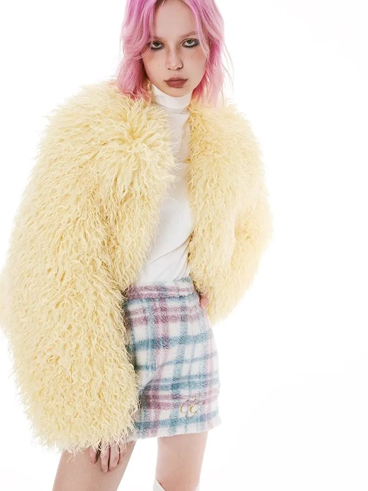 Multi-color long hair eco-friendly fur coat【s0000004974】