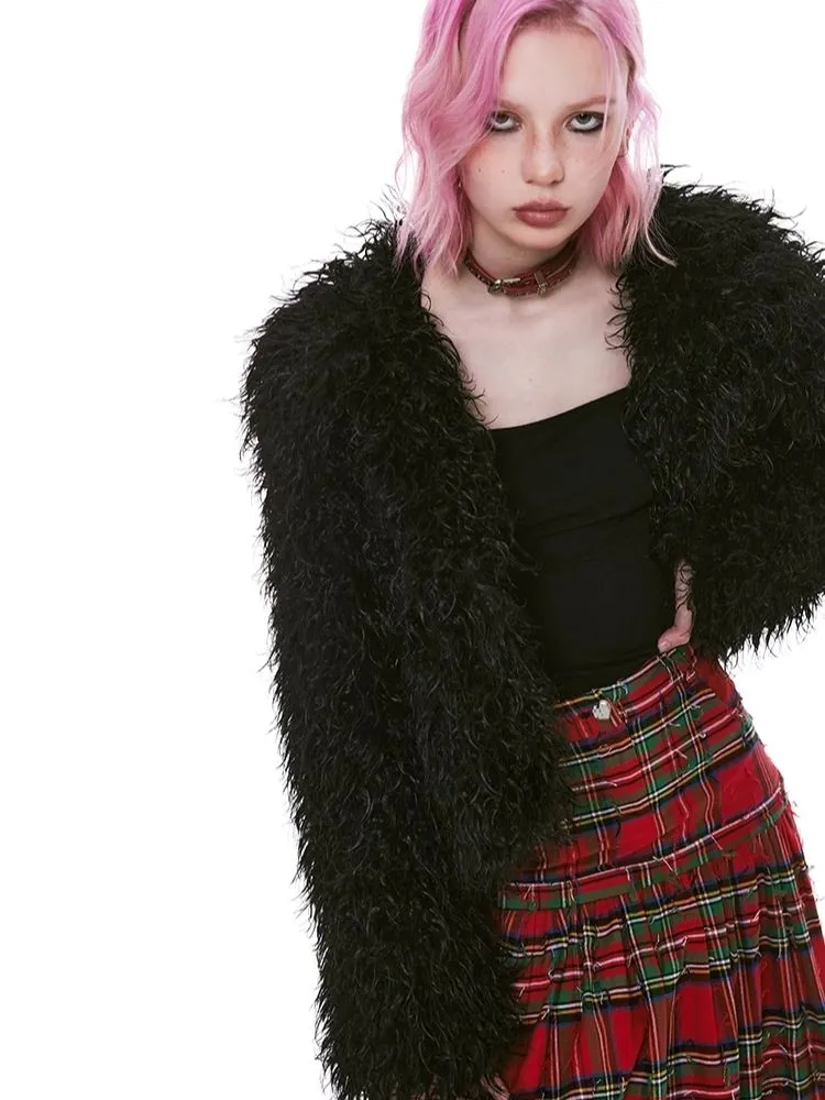 Multi-color long hair eco-friendly fur coat【s0000004974】