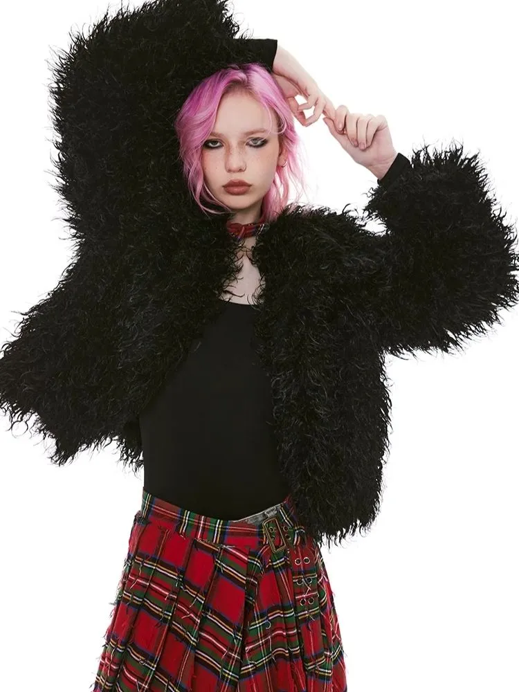 Multi-color long hair eco-friendly fur coat【s0000004974】