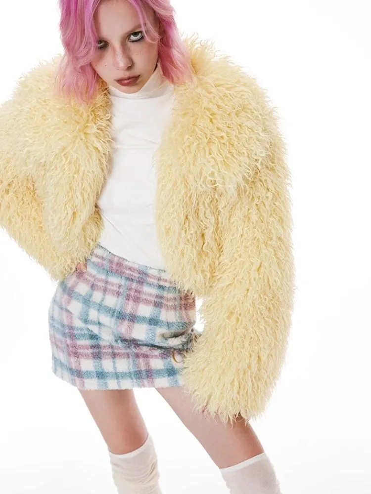 Multi-color long hair eco-friendly fur coat【s0000004974】