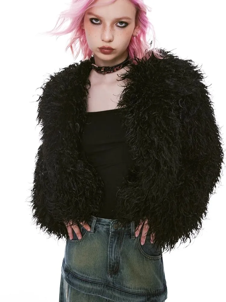 Multi-color long hair eco-friendly fur coat【s0000004974】