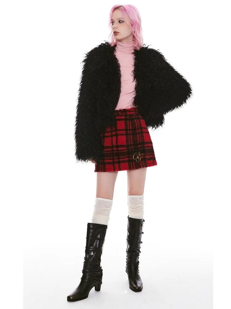 Multi-color long hair eco-friendly fur coat【s0000004974】