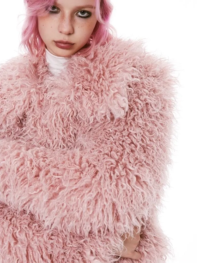 Multi-color long hair eco-friendly fur coat【s0000004974】