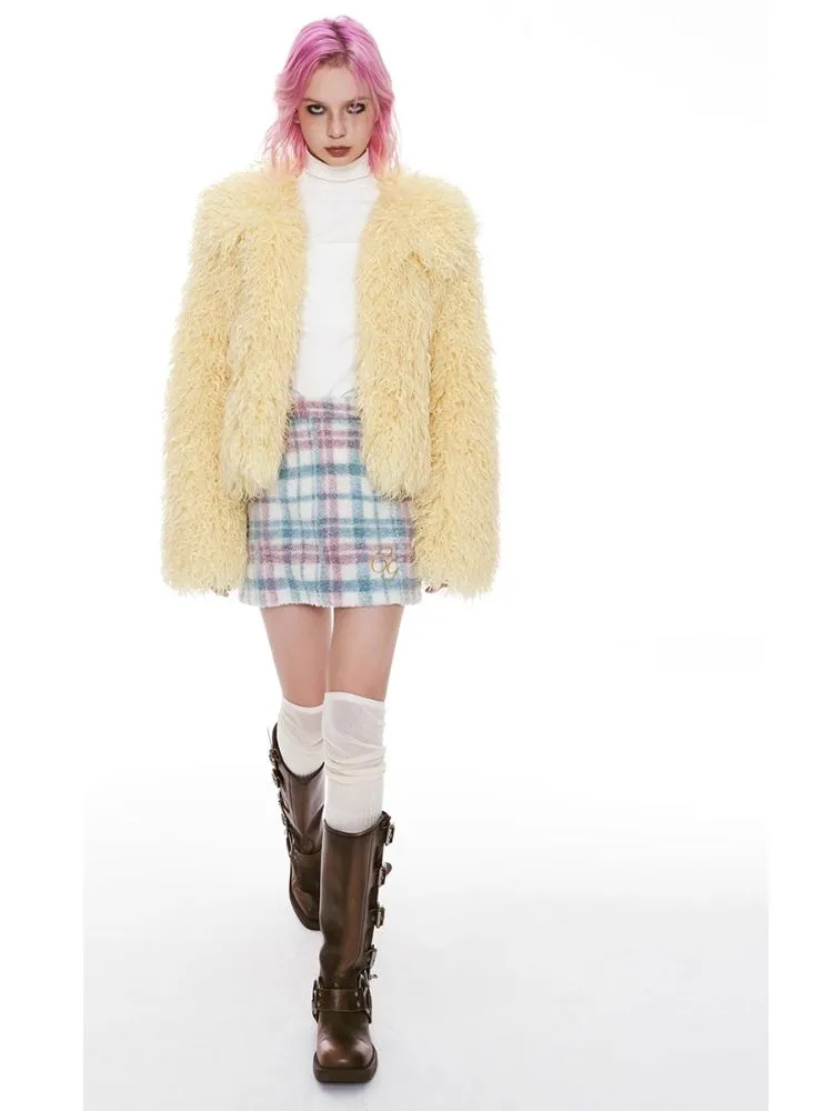 Multi-color long hair eco-friendly fur coat【s0000004974】