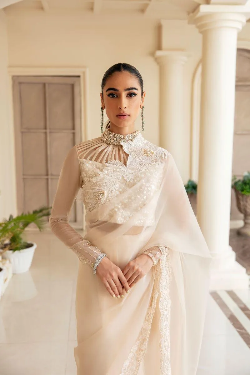 Musferah Saad - Celestial Dove - Raw Silk - 3 Piece