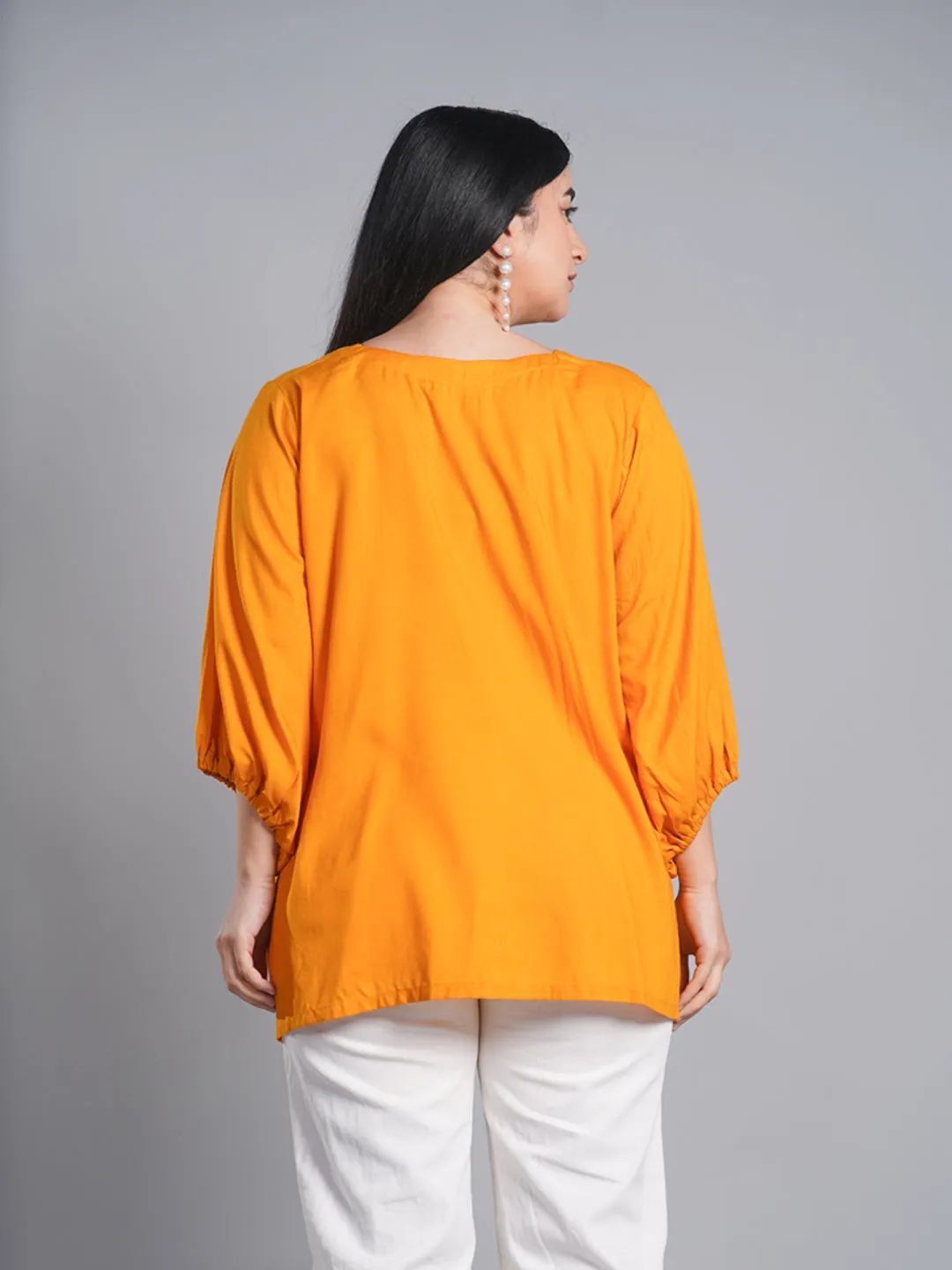 Mustard Rayon Top - PeonyPassion