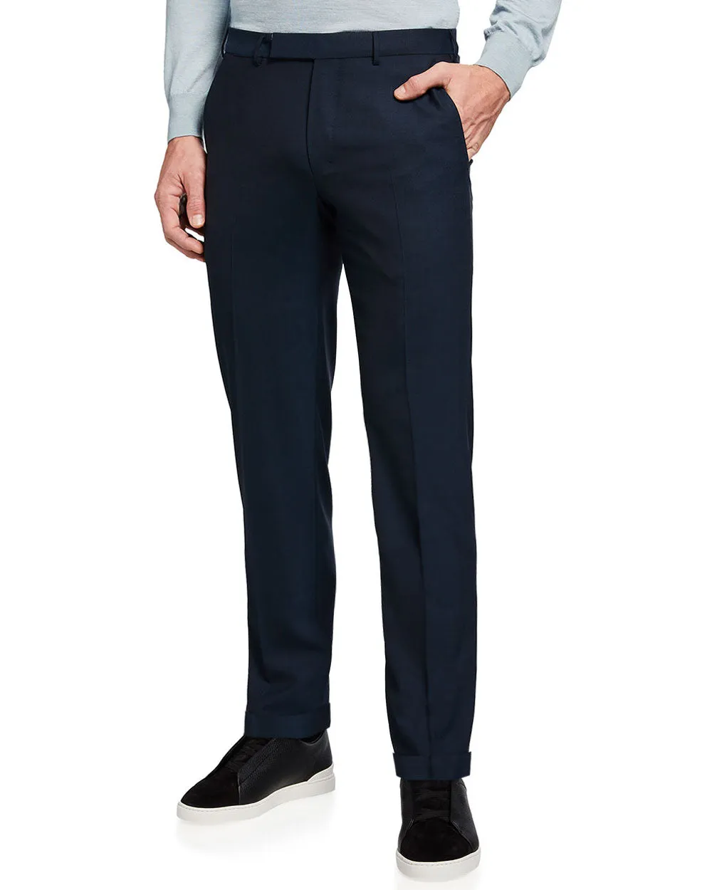 Navy Wool Dress Pant