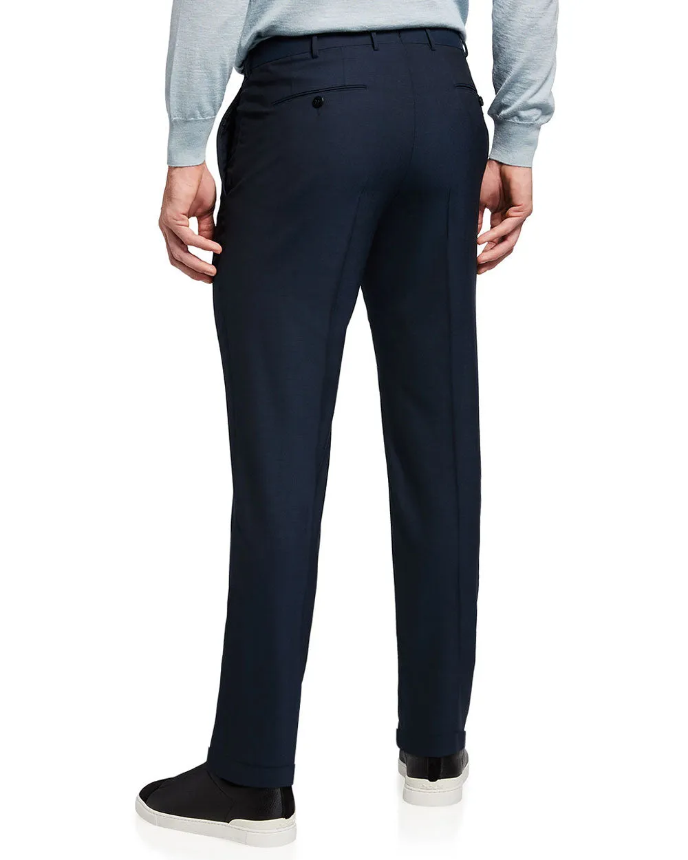 Navy Wool Dress Pant