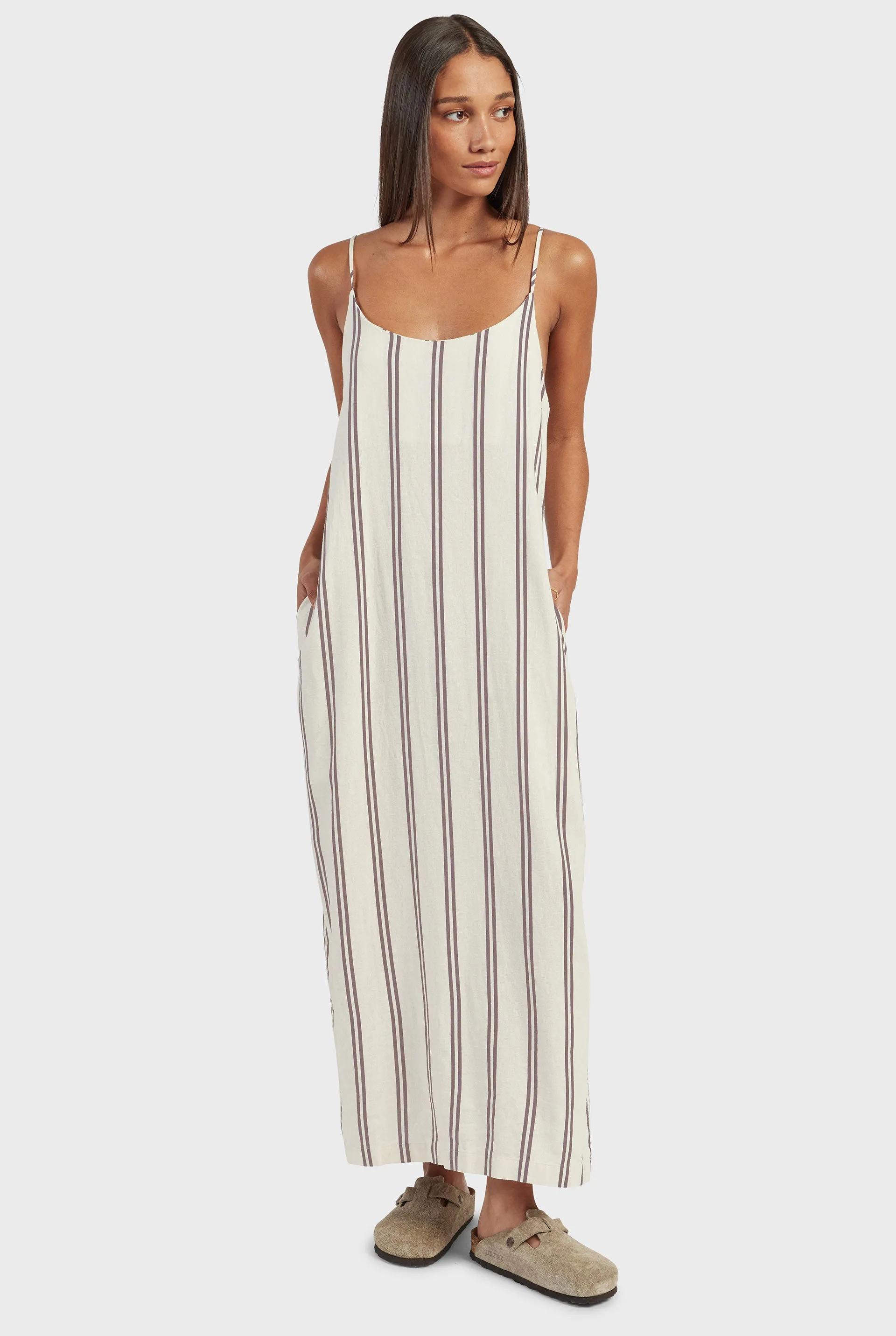 Nina Stripe Slip Dress