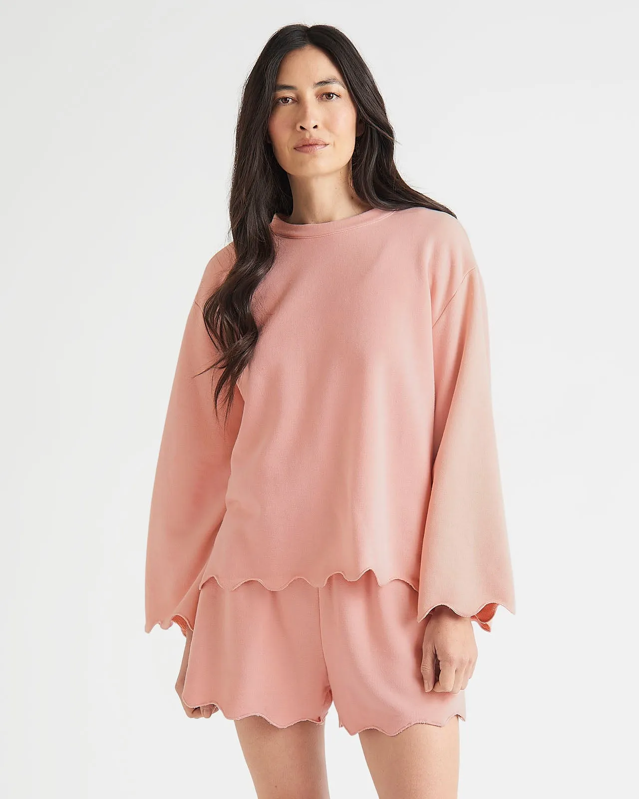 Nori Scalloped Sweatshirt