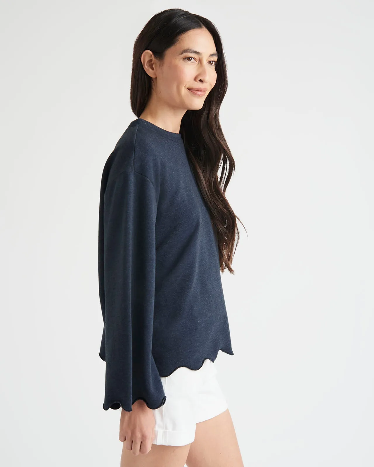 Nori Scalloped Sweatshirt